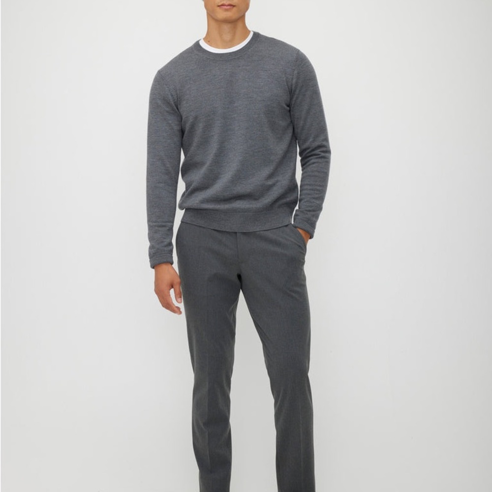 Kit and Ace Men's Herringbone Black/Charcoal Dress Pants - Brand New